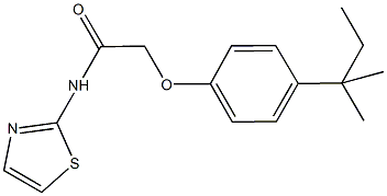 2-(4-tert-pentylphenoxy)-N-(1,3-thiazol-2-yl)acetamide 结构式