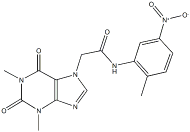 2-(1,3-dimethyl-2,6-dioxo-1,2,3,6-tetrahydro-7H-purin-7-yl)-N-{5-nitro-2-methylphenyl}acetamide Structure
