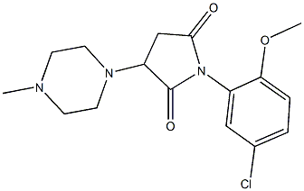  1-(5-chloro-2-methoxyphenyl)-3-(4-methyl-1-piperazinyl)-2,5-pyrrolidinedione