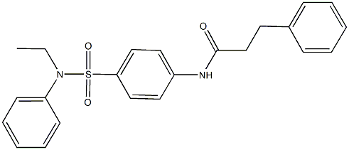 N-{4-[(ethylanilino)sulfonyl]phenyl}-3-phenylpropanamide Struktur
