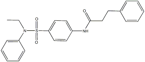 N-{4-[(ethylanilino)sulfonyl]phenyl}-3-phenylpropanamide 结构式