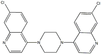 7-chloro-4-[4-(7-chloro-4-quinolinyl)-1-piperazinyl]quinoline,,结构式