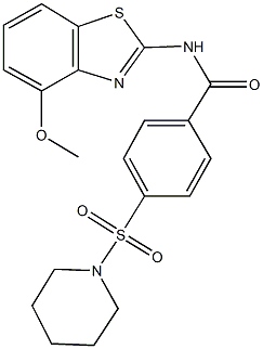 N-(4-methoxy-1,3-benzothiazol-2-yl)-4-(1-piperidinylsulfonyl)benzamide