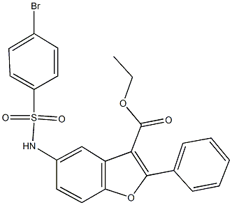 ethyl 5-{[(4-bromophenyl)sulfonyl]amino}-2-phenyl-1-benzofuran-3-carboxylate|