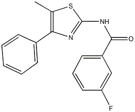 3-fluoro-N-(5-methyl-4-phenyl-1,3-thiazol-2-yl)benzamide Structure