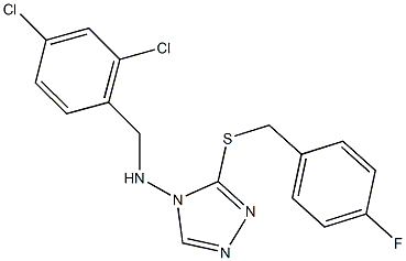 N-(2,4-dichlorobenzyl)-N-{3-[(4-fluorobenzyl)sulfanyl]-4H-1,2,4-triazol-4-yl}amine 结构式