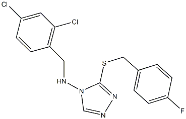 N-(2,4-dichlorobenzyl)-N-{3-[(4-fluorobenzyl)sulfanyl]-4H-1,2,4-triazol-4-yl}amine Struktur