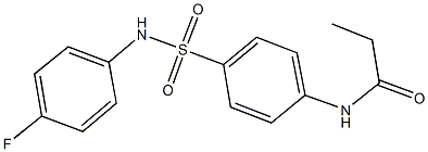 N-{4-[(4-fluoroanilino)sulfonyl]phenyl}propanamide Struktur