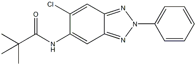 N-(6-chloro-2-phenyl-2H-1,2,3-benzotriazol-5-yl)-2,2-dimethylpropanamide Struktur