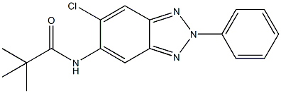 N-(6-chloro-2-phenyl-2H-1,2,3-benzotriazol-5-yl)-2,2-dimethylpropanamide 结构式