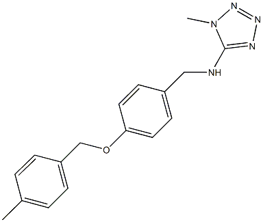 N-{4-[(4-methylbenzyl)oxy]benzyl}-N-(1-methyl-1H-tetraazol-5-yl)amine Structure