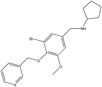 N-[3-bromo-5-methoxy-4-(3-pyridinylmethoxy)benzyl]-N-cyclopentylamine Structure