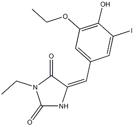 5-(3-ethoxy-4-hydroxy-5-iodobenzylidene)-3-ethyl-2,4-imidazolidinedione