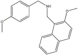 N-(4-methoxybenzyl)-N-[(2-methoxy-1-naphthyl)methyl]amine,,结构式