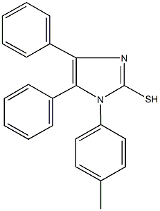 1-(4-methylphenyl)-4,5-diphenyl-1H-imidazol-2-yl hydrosulfide Structure