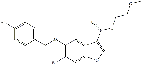  2-methoxyethyl 6-bromo-5-[(4-bromobenzyl)oxy]-2-methyl-1-benzofuran-3-carboxylate