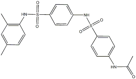 N-[4-({4-[(2,4-dimethylanilino)sulfonyl]anilino}sulfonyl)phenyl]acetamide 化学構造式