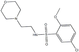 5-chloro-2-methoxy-N-[2-(4-morpholinyl)ethyl]benzenesulfonamide Struktur