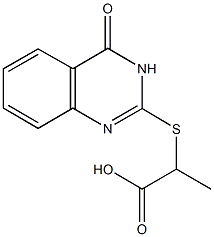 2-[(4-oxo-3,4-dihydro-2-quinazolinyl)sulfanyl]propanoic acid Struktur