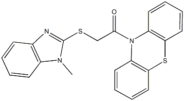 10-{[(1-methyl-1H-benzimidazol-2-yl)sulfanyl]acetyl}-10H-phenothiazine