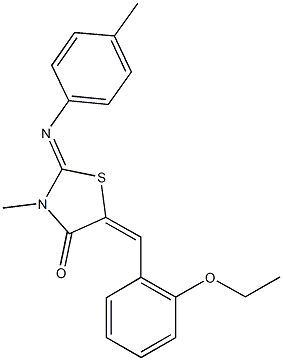  5-(2-ethoxybenzylidene)-3-methyl-2-[(4-methylphenyl)imino]-1,3-thiazolidin-4-one