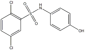 2,5-dichloro-N-(4-hydroxyphenyl)benzenesulfonamide 化学構造式