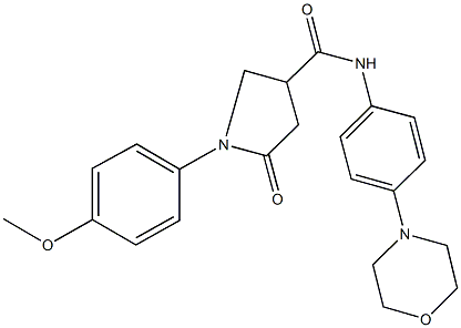 1-(4-methoxyphenyl)-N-[4-(4-morpholinyl)phenyl]-5-oxo-3-pyrrolidinecarboxamide Structure