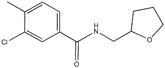 3-chloro-4-methyl-N-(tetrahydro-2-furanylmethyl)benzamide Structure