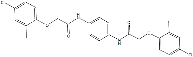2-(4-chloro-2-methylphenoxy)-N-(4-{[(4-chloro-2-methylphenoxy)acetyl]amino}phenyl)acetamide,,结构式
