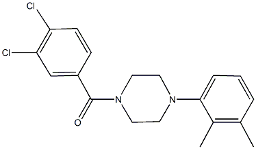 1-(3,4-dichlorobenzoyl)-4-(2,3-dimethylphenyl)piperazine Struktur