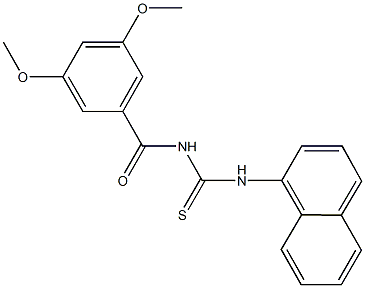 N-(3,5-dimethoxybenzoyl)-N'-(1-naphthyl)thiourea 化学構造式