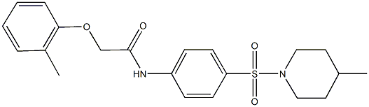 2-(2-methylphenoxy)-N-{4-[(4-methylpiperidin-1-yl)sulfonyl]phenyl}acetamide