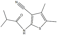 N-(3-cyano-4,5-dimethyl-2-thienyl)-2-methylpropanamide Struktur