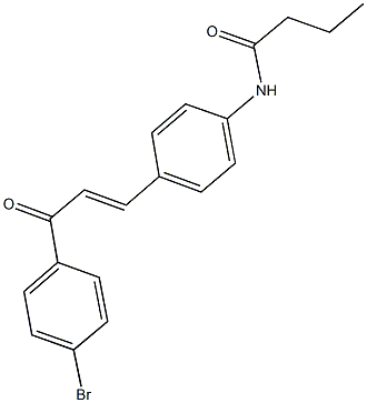 N-{4-[3-(4-bromophenyl)-3-oxo-1-propenyl]phenyl}butanamide,,结构式