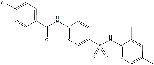 4-chloro-N-{4-[(2,4-dimethylanilino)sulfonyl]phenyl}benzamide Structure