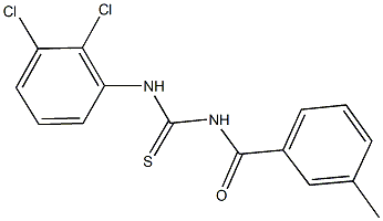 N-(2,3-dichlorophenyl)-N'-(3-methylbenzoyl)thiourea Structure