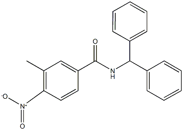 N-benzhydryl-4-nitro-3-methylbenzamide Structure