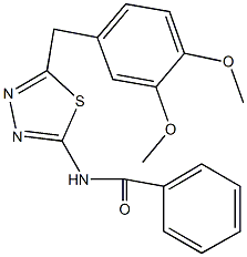 N-[5-(3,4-dimethoxybenzyl)-1,3,4-thiadiazol-2-yl]benzamide Struktur