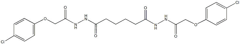 2-(4-chlorophenoxy)-N'-(6-{2-[(4-chlorophenoxy)acetyl]hydrazino}-6-oxohexanoyl)acetohydrazide Structure