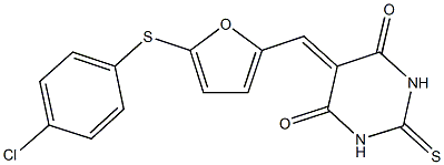 5-({5-[(4-chlorophenyl)sulfanyl]-2-furyl}methylene)-2-thioxodihydro-4,6(1H,5H)-pyrimidinedione