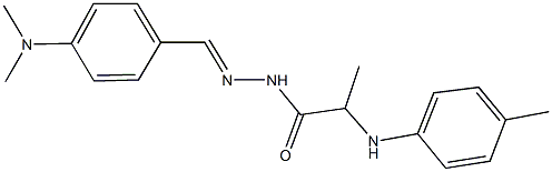 N'-[4-(dimethylamino)benzylidene]-2-(4-toluidino)propanohydrazide 化学構造式