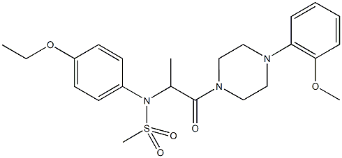 N-(4-ethoxyphenyl)-N-{2-[4-(2-methoxyphenyl)-1-piperazinyl]-1-methyl-2-oxoethyl}methanesulfonamide Structure