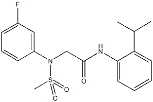 2-[3-fluoro(methylsulfonyl)anilino]-N-(2-isopropylphenyl)acetamide