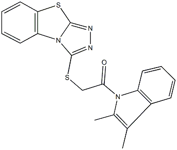 3-{[2-(2,3-dimethyl-1H-indol-1-yl)-2-oxoethyl]sulfanyl}[1,2,4]triazolo[3,4-b][1,3]benzothiazole Struktur