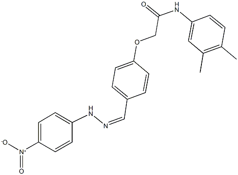  N-(3,4-dimethylphenyl)-2-[4-(2-{4-nitrophenyl}carbohydrazonoyl)phenoxy]acetamide