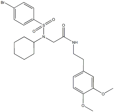 2-[[(4-bromophenyl)sulfonyl](cyclohexyl)amino]-N-[2-(3,4-dimethoxyphenyl)ethyl]acetamide