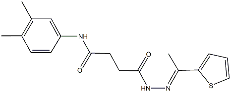 N-(3,4-dimethylphenyl)-4-oxo-4-[2-(1-thien-2-ylethylidene)hydrazino]butanamide 结构式