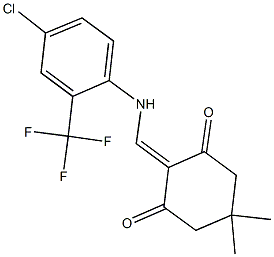 2-{[4-chloro-2-(trifluoromethyl)anilino]methylene}-5,5-dimethyl-1,3-cyclohexanedione