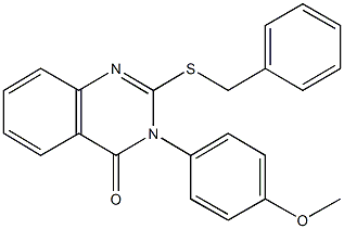 2-(benzylsulfanyl)-3-(4-methoxyphenyl)-4(3H)-quinazolinone Structure