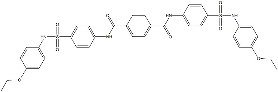 N~1~,N~4~-bis{4-[(4-ethoxyanilino)sulfonyl]phenyl}terephthalamide 结构式